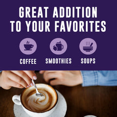 Nutrition facts graphic for bone broth powder