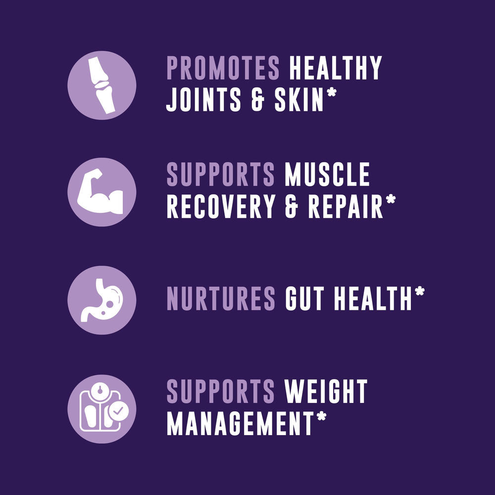 Unflavoured grass fed collagen bone broth powder jar