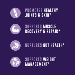 Unflavoured grass fed collagen bone broth powder jar