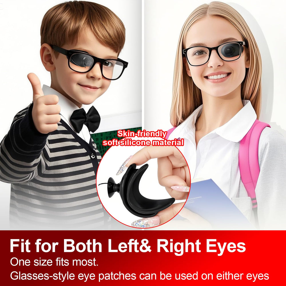 Left or right eye compatibility on glasses lenses