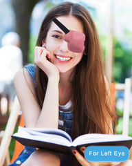 3D left eye patch pink side view with adjustable strap