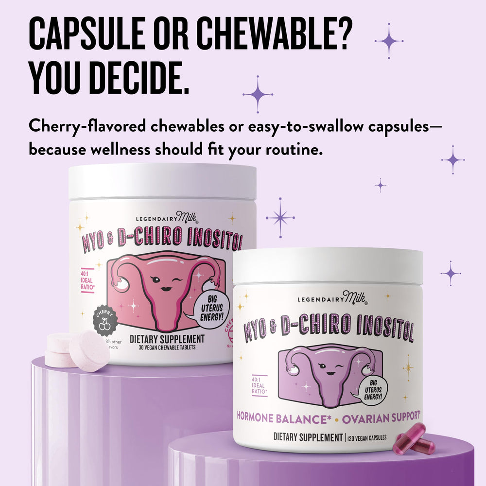 Vegan, gluten-free, dairy-free inositol supplement