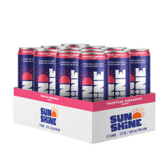 Legendary Sunshine sparkling energy pineapple can showcases tropical flavor and hydration.