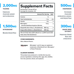 Nitrosigine Arginine and nitric oxide booster ingredients