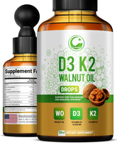 Bottle of LEGRANO D3 K2 drops in walnut oil base (2 oz)