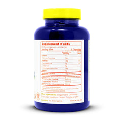 Close-up of cold-pressed sunflower lecithin softgel capsules