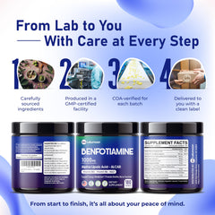 180-capsule bottle of Lelumoon Benfotiamine