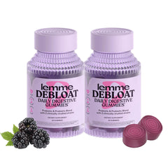 Hero image of Lemme Debloat BlackBerry gummies with 60 count (pack of 2)