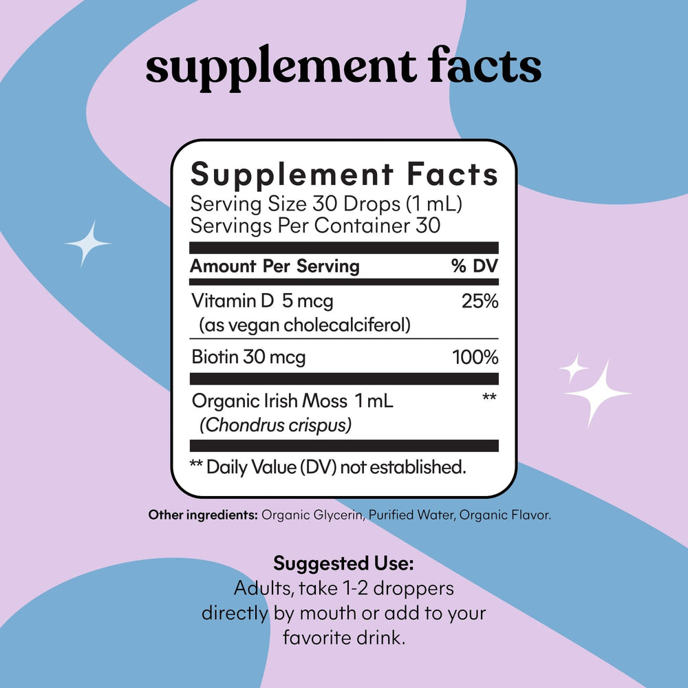 Product front packaging of Lemme Irish Sea Moss Drops