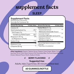 Lemme Sleep Gummies with Magnesium to support nerve function and restfulness