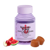 Bottle of Lemme Tone Metabolism Gummies with Watermelon Apple flavor label