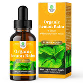 Front view of Organic Lemon Balm Leaf Liquid Extract bottle – 1 oz