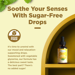 Lemon balm tincture bottle on white background