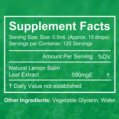 Dropper releasing lemon balm tincture drops