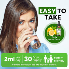 Lemon-flavored magnesium drops bottle close-up