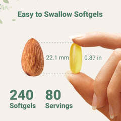 Lemon flavored omega-3 softgels, 240 count