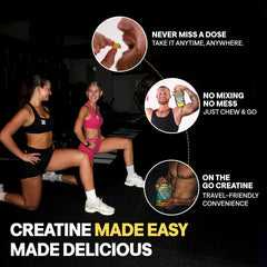 Lemon-flavored gummies with ingredients layout