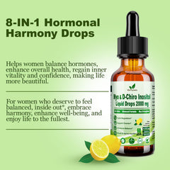 Lemon-flavored inositol liquid drops being poured