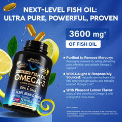 Lemon flavored omega-3 softgels