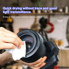 Cleans coated lenses including sunglasses and goggles