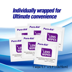 Close-up of Lens Wipes cleaning a lens