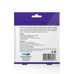 Compact travel pack of lens wipes