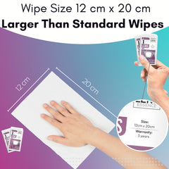Phone screen cleaning with LensEssence wipes
