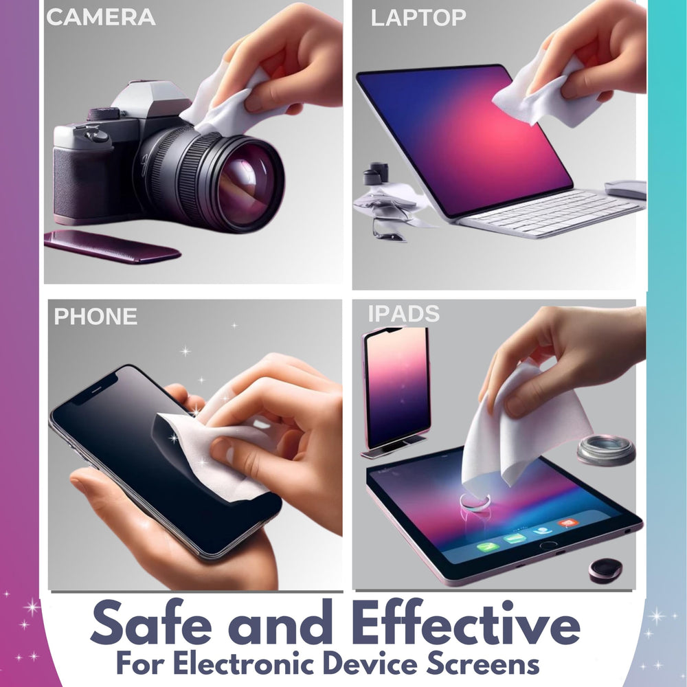 Compact view of LensEssence wipes pack