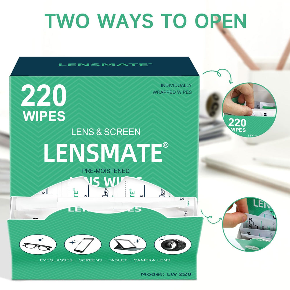 Using Lensmate wipes on eyeglasses and camera lens