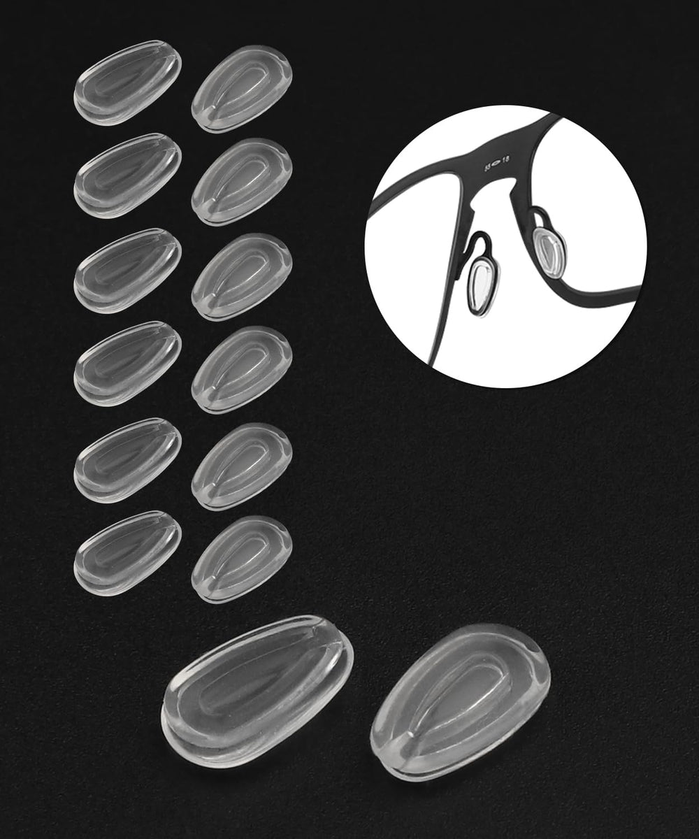 Six-pair LenzProse nose pads compatible with Oakley Holbrook Metal OO4123, Feedback OO4079, Gauge 6/8 OO6038, Crosshair OO4060/OO4069, Wingfold EVS OX5115 and EVR OX5118