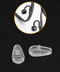 Anti-slip clear silicone nose pads with screws for Oakley frames