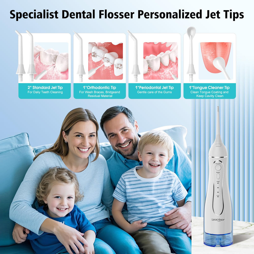 USB rechargeable cordless travel flosser