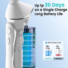 User manuals and cleaning brush included with flosser
