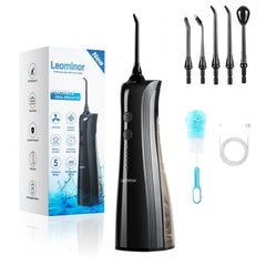 Leominor Water Dental Flosser Black – front view