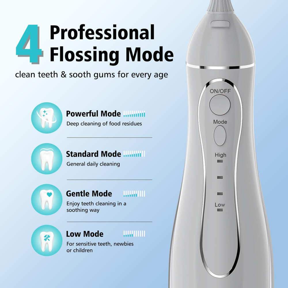 Leominor water dental flosser gray side view