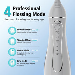 Leominor water dental flosser gray side view