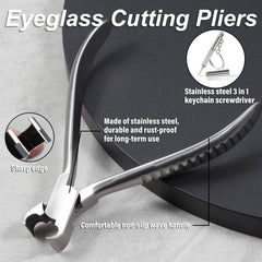 Close-up of LEONTOOL eyeglass cutting pliers