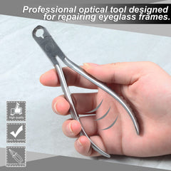 Stainless steel construction of LEONTOOL eyeglass repair pliers