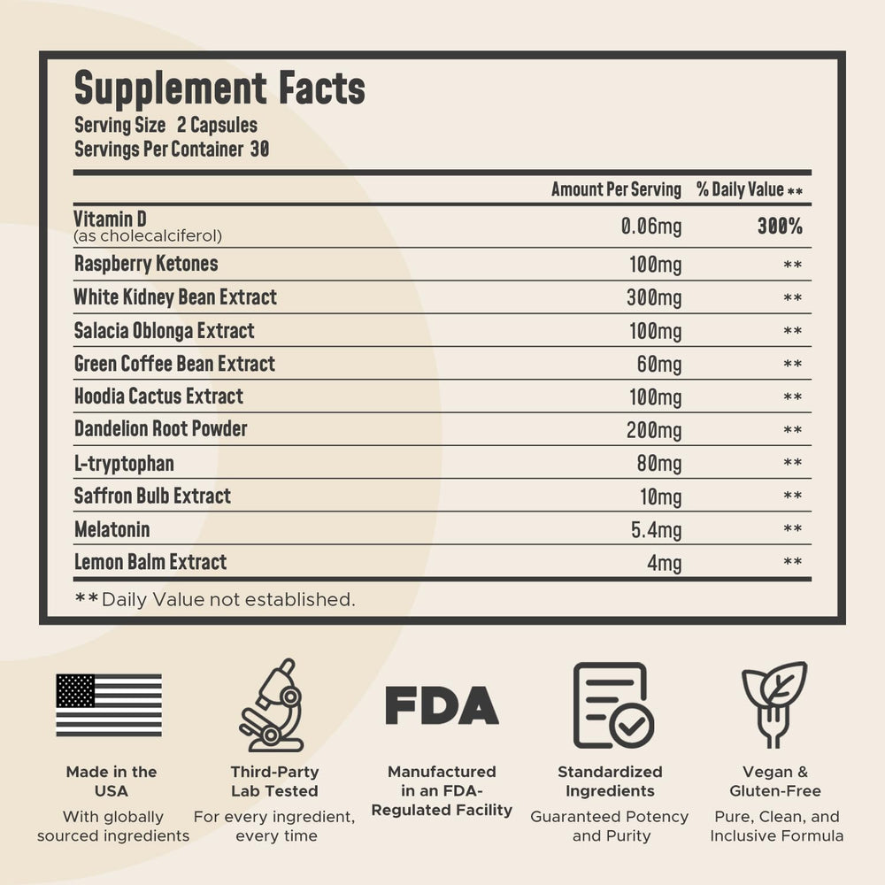 Six-capsule bottle of Leotri Night Burn (60 capsules)