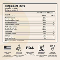 Six-capsule bottle of Leotri Night Burn (60 capsules)