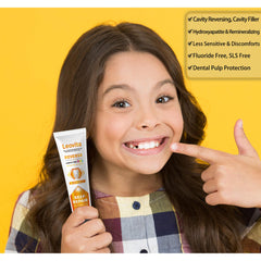 Close-up of cavity reversing toothpaste texture with hydroxyapatite