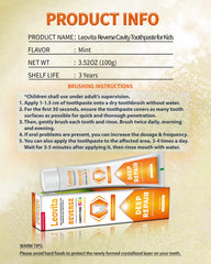 Enamel repair and cavity protection illustration for Leovita toothpaste