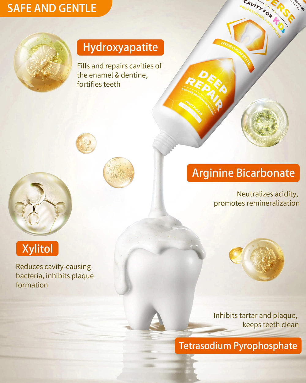 Oral care product packaging for kids toothpaste