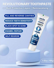 Close-up of Leovita toothpaste texture