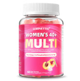Lerinettia 40+ women multivitamin gummies with Omega-3 label
