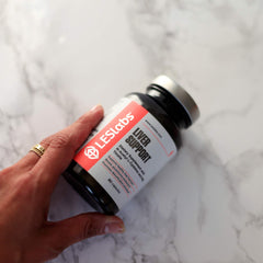 LES Labs Liver Support alpha-lipoic acid image focuses on antioxidant support and detox helpers