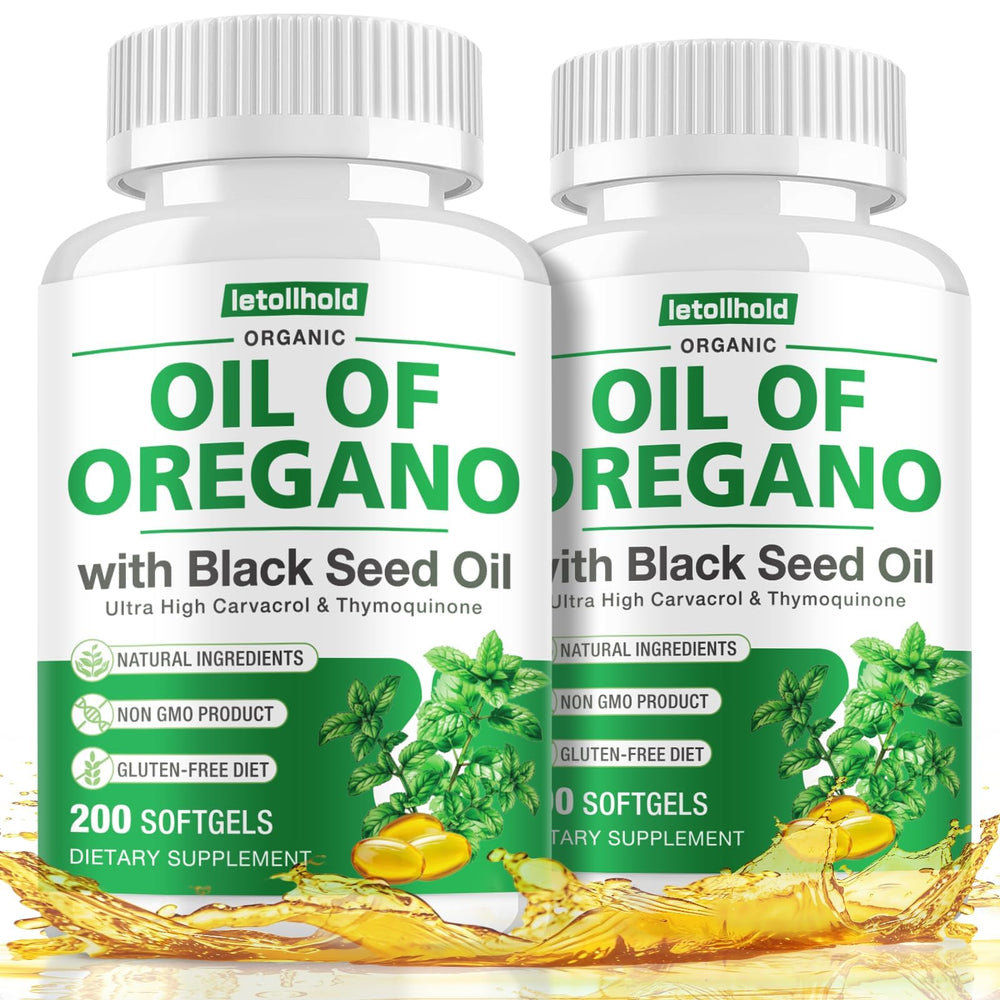 Letollhold Organic Oil of Oregano with Black Seed Oil bottle - 400 softgels