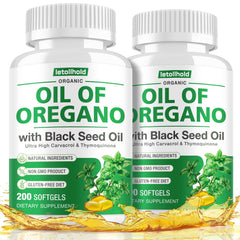 Letollhold Organic Oil of Oregano with Black Seed Oil bottle - 400 softgels