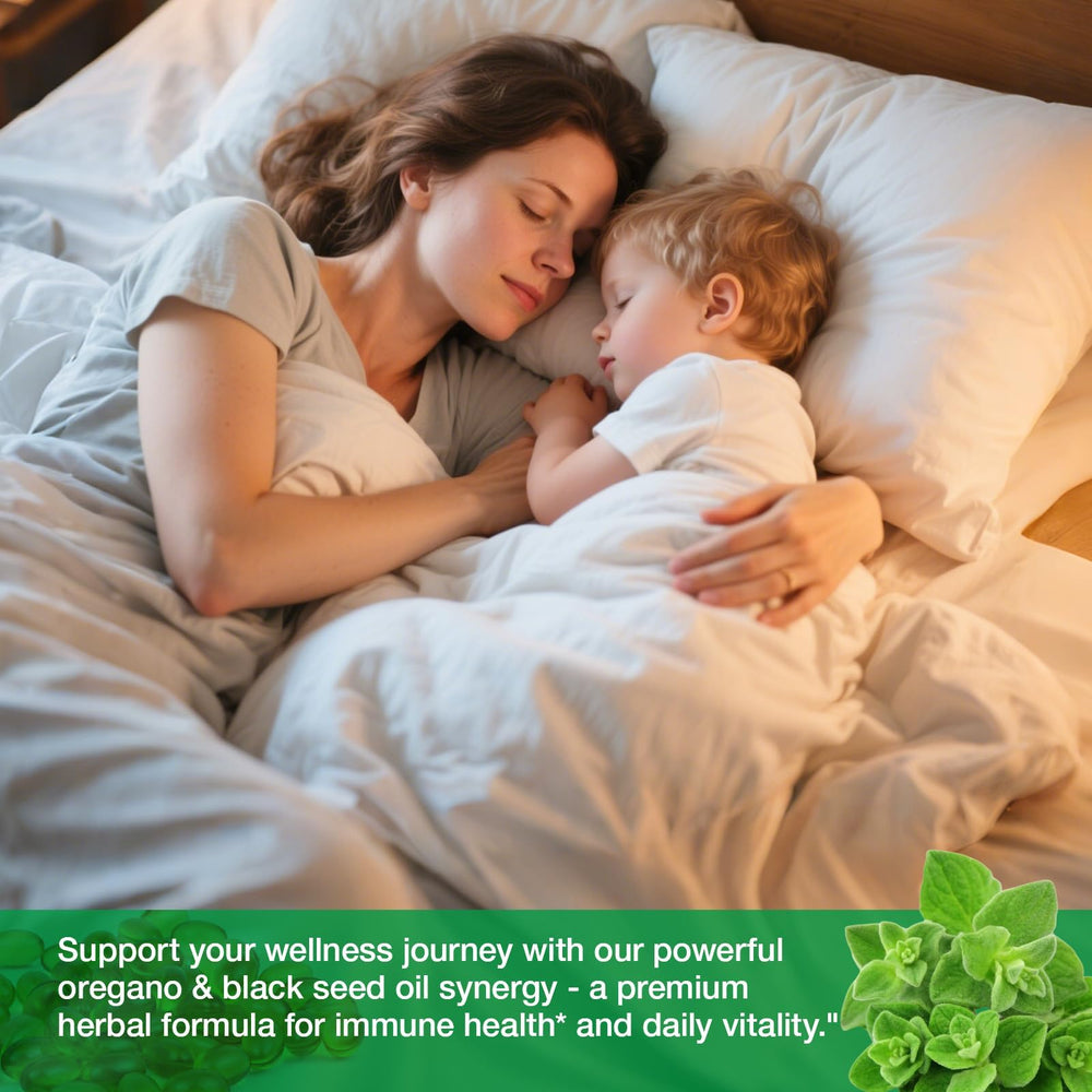 Close-up of oregano oil softgels showing high carvacrol content