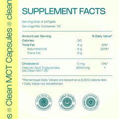 Close-up of LevelUp Clean MCT Oil Capsules bottle